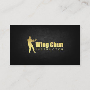 Cartão De Visita Instrutor Dourado Plated Wing Chun