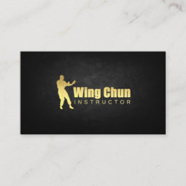 Cartão De Visita Instrutor Dourado Plated Wing Chun