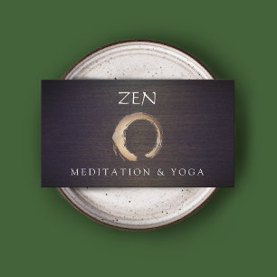 Cartão De Visita Instrutor Enso Yoga do Círculo Zen e Meditação