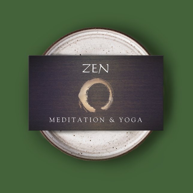 Cartão De Visita Instrutor Enso Yoga do Círculo Zen e Meditação (Criador carregado)