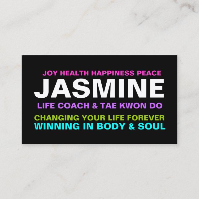 Cartão De Visita Instrutor etc. do treinador de 311 vidas (Frente)