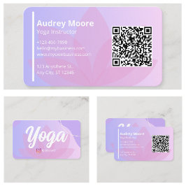 Cartão De Visita Instrutor Holístico de Yoga de Saúde