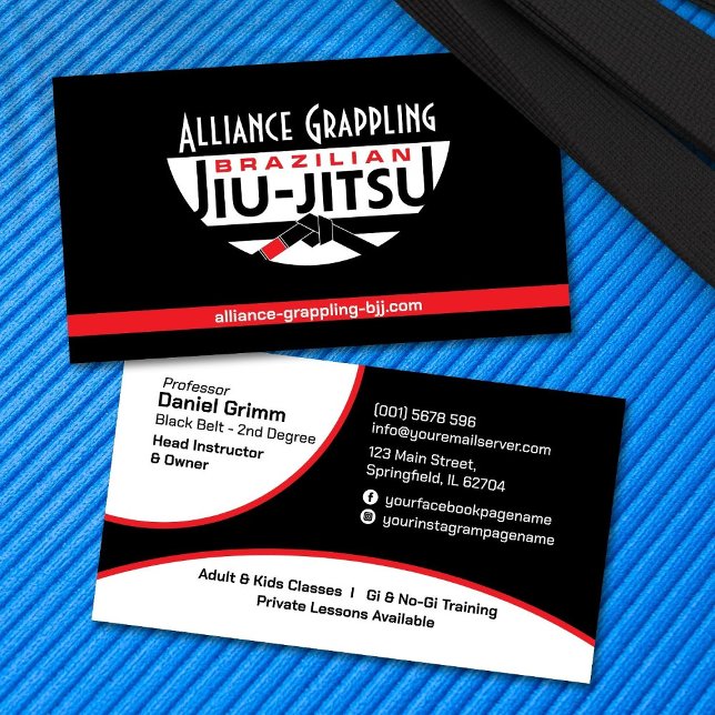Cartão De Visita Instrutor Jiu-Jitsu (Criador carregado)