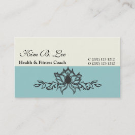 Cartão De Visita Instrutor Lotus Floral Yoga