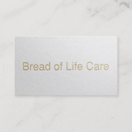 Cartão De Visita Instrutor Mínimo de Yoga de Texto em Branco e Dour