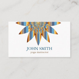 Cartão De Visita Instrutor Moderno Minimalista de Lotus Yoga Branca