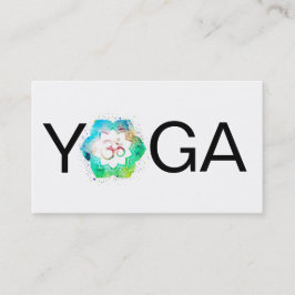 Cartão De Visita Instrutor OM Aum do professor de Lotus da mandala