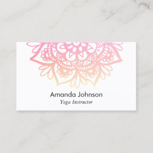 Cartão De Visita Instrutor Pastel Mandala Yoga