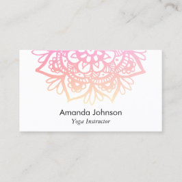 Cartão De Visita Instrutor Pastel Mandala Yoga