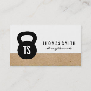 Cartão De Visita Instrutor pessoal de Bell da chaleira geométrico