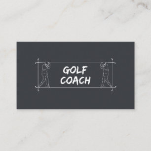 Cartão De Visita Instrutor Professor Aulas de Golfe Instrutor 
