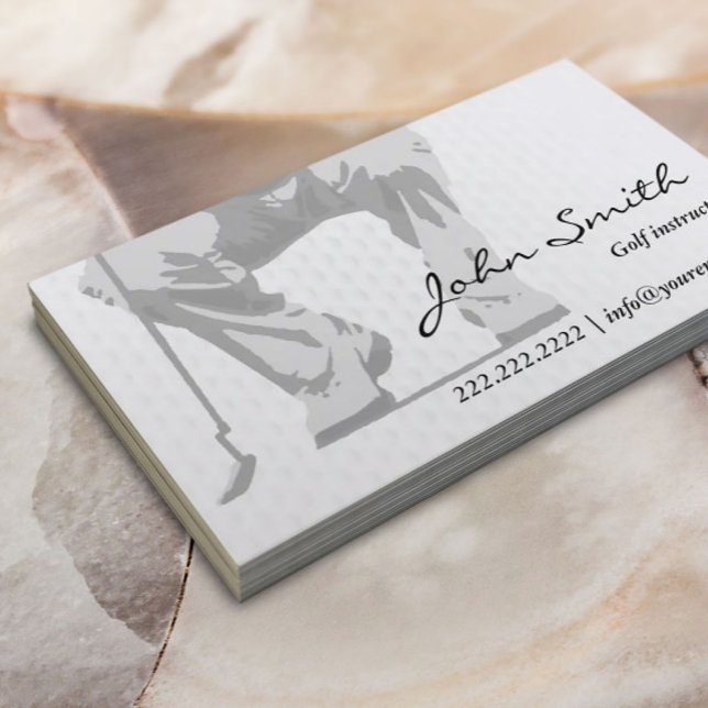 Cartão De Visita Instrutor profissional Putt Golf (Criador carregado)