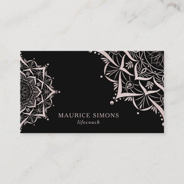 Cartão De Visita Instrutor Yoga Mandala Yoga Life Coor Zen (Frente)