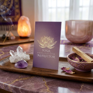 Cartão De Visita Instrutor YOGA Meditation Reiki Purple Dourado Lot