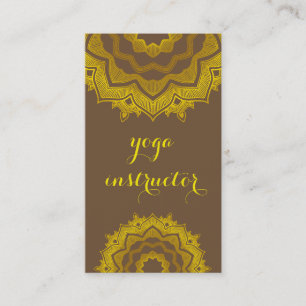 CARTÃO DE VISITA INSTRUTOR YOGA PERSONALIZADO DO LOGOTIPO MANDALA