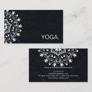 CARTÃO DE VISITA INSTRUTOR YOGA PERSONALIZADO DO LOGOTIPO MANDALA
