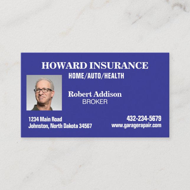 Cartão De Visita Insurance Agent (Frente)