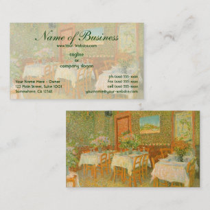 Cartão De Visita Interior de um Restaurante por Vincent van Gogh