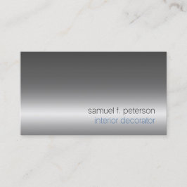 Cartão De Visita Interior Decorator Home Melhoramento Cromo Prata