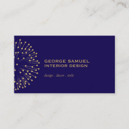 Cartão De Visita Interior Designer Vintage Modernist Logo 