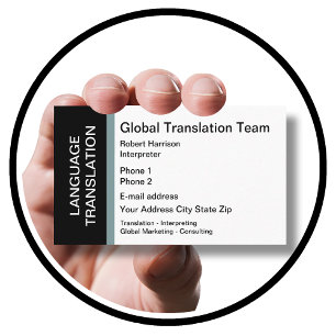Cartão De Visita Intérprete de Tradução de Idiomas
