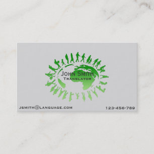 Cartão De Visita Intérprete Freelance da língua do tradutor