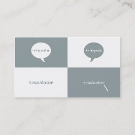 Cartão De Visita Intérprete/Tradutor Inglês - Espanhol Masculino