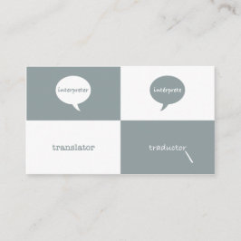 Cartão De Visita Intérprete/Tradutor Inglês - Espanhol Masculino