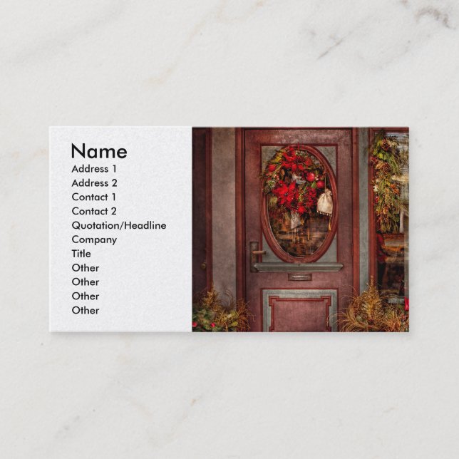 Cartão De Visita Inverno - loja - vestido para os feriados (Frente)