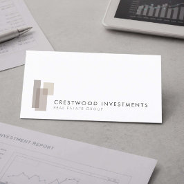 Cartão De Visita Investidor de Imóveis Moderno