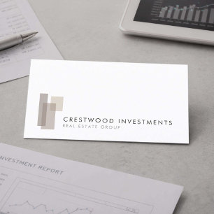 Cartão De Visita Investidor de Imóveis Moderno