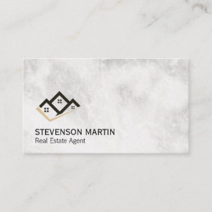 Cartão De Visita Investidor imobiliário  Mármore executivo