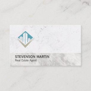 Cartão De Visita Investidor imobiliário  Proprietário  Marble