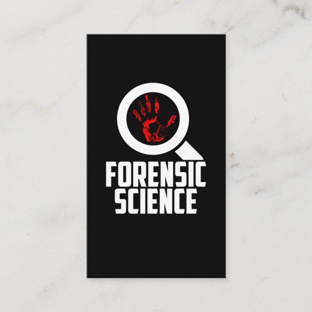 Cartão De Visita Investigador Forense Detetive Forensic (Frente)