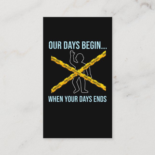 Cartão De Visita Investigadores forenses do Detetive Forense Scienc (Frente)