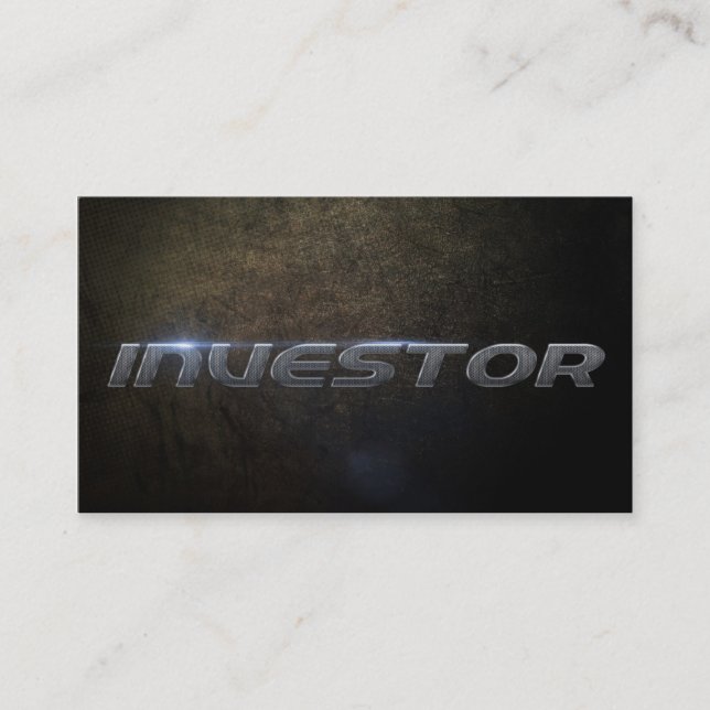 Cartão De Visita Investor business card (Frente)