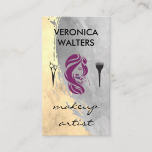 Cartão De Visita Invólucro e Cabelo Contemporâneos