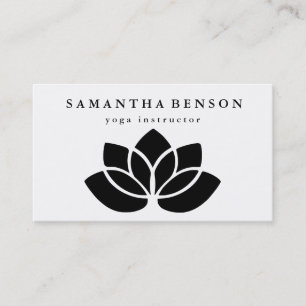 Cartão De Visita Ioga elegante do logotipo da flor de Lotus