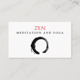 Cartão De Visita Íoga Enso, Círculo Zen, Meditação Budista 3