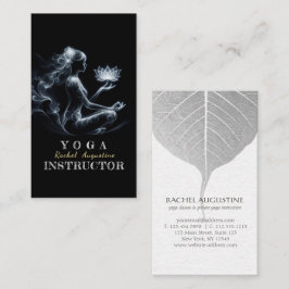 Cartão De Visita Ioga Instrutor Lotus Meditação Pose Brilhante