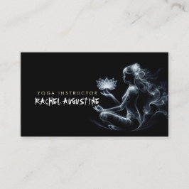 Cartão De Visita Ioga Instrutor Lotus Meditação Pose Brilhante