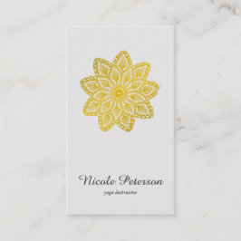 Cartão De Visita Ioga - laço Dourado