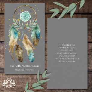 Cartão De Visita Ioga Metafísica Espiritual de Dreamcatcher Mística