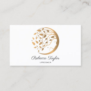 Cartão De Visita ioga mulher espiritual treinadora árvore da vida l