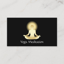 Cartão De Visita Ioga (ouro) iluminado