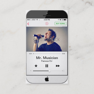 Cartão De Visita iPhone 5 Namecard customizável para músicos
