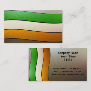 Cartão De Visita Ireland Flag Colors-Chrome, por Shirley Taylor