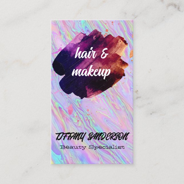 Cartão De Visita Iridescente | Brutos (Frente)