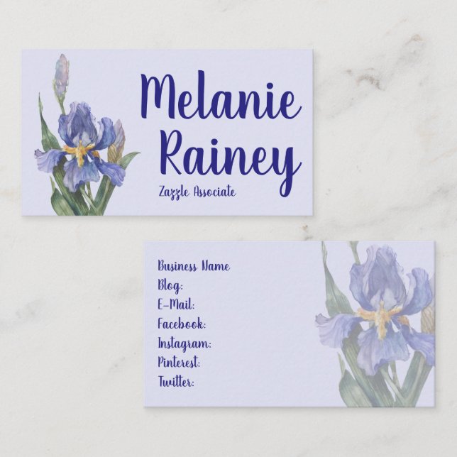 Cartão De Visita Íris (Frente/Verso)