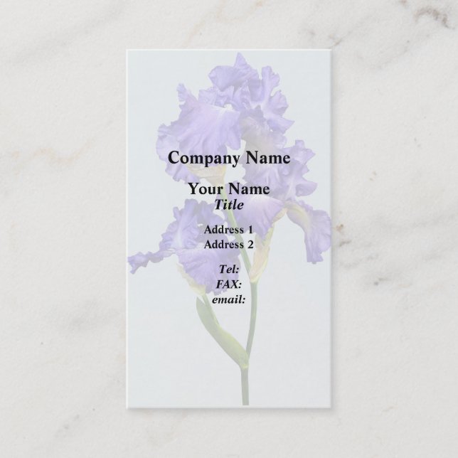 Cartão De Visita Íris Tripla Roxa (Frente)